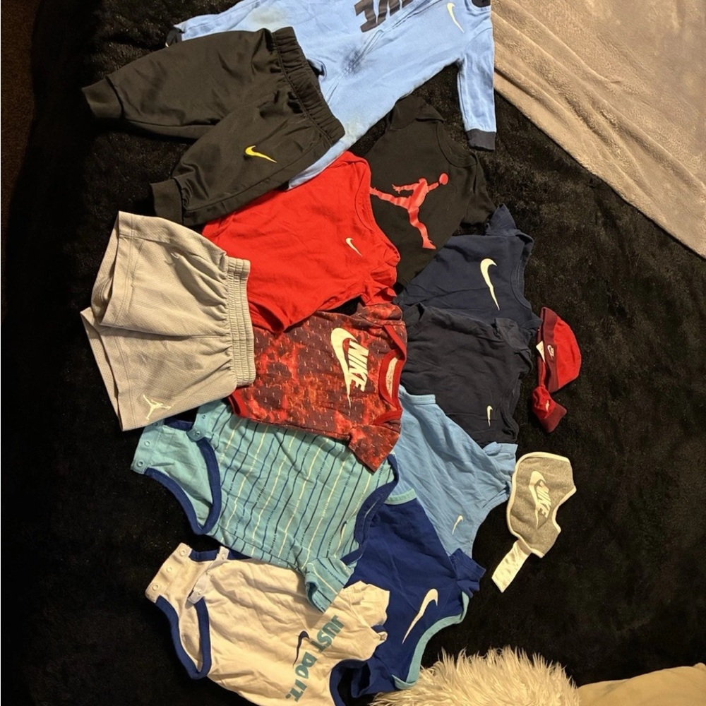 Nike Kids Short Sleeve Tees in Red, Blue, and Black